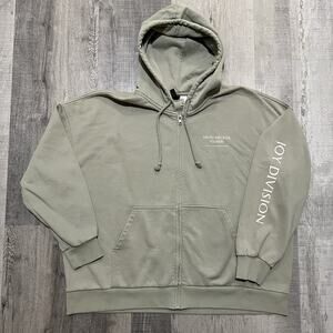 Joy Division Heart And Soul Closer Green Full Zip Concert Band Hoodie Boxy XL